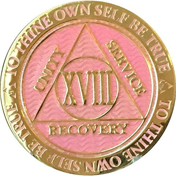 AA SPONSOR Pink Coffee Mug and Sobriety Chip Recovery Gift AA Chip Included